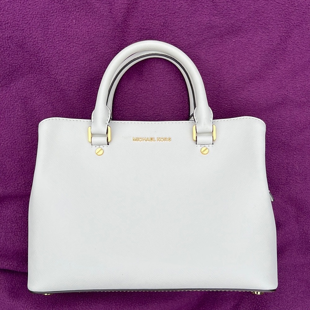 MICHAEL KORS - Saffiano Leather - White - Satchel
